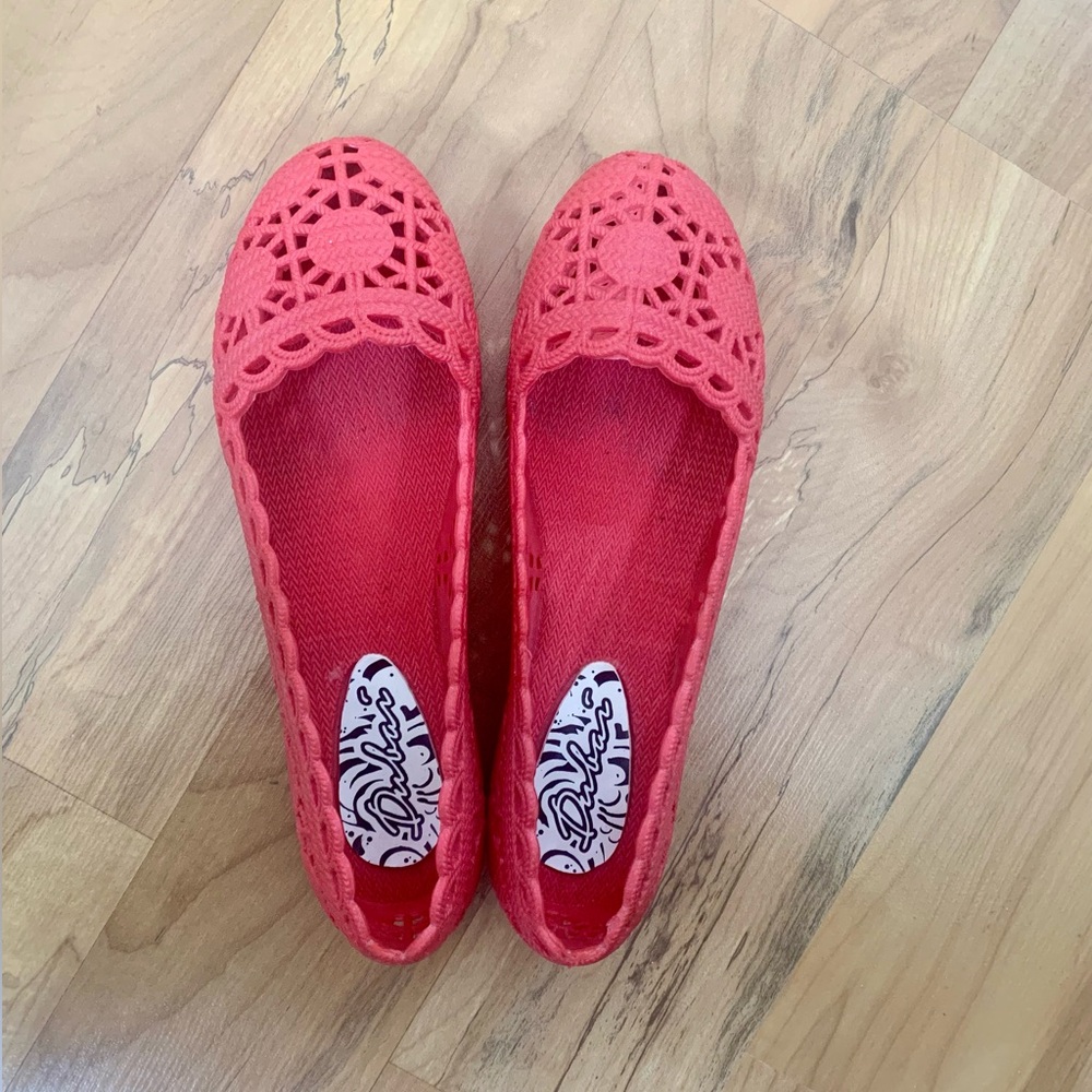 Rubber Crochet Ballet Flats